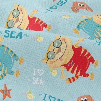 Cats Love The Ocean Modern Jersey