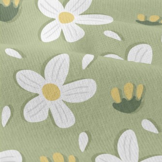 Simple Small White Flowers Modern Jersey