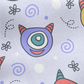 Big-eyed Horned Monster Jersey Backed Fleece