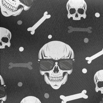 Skull Wearing Sunglasses Jersey Backed Fleece