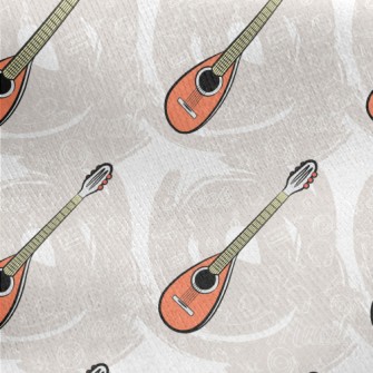 Small Cute Guitar Jersey Backed Fleece