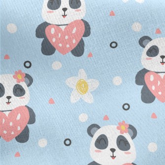 Smiling Panda Jersey Backed Fleece