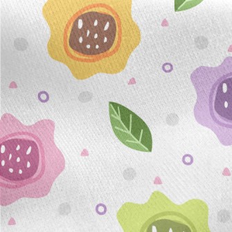 Irregular Flowers Jersey Backed Fleece