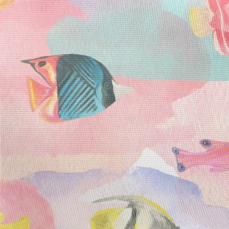 Watercolor Stained Fish Pongee