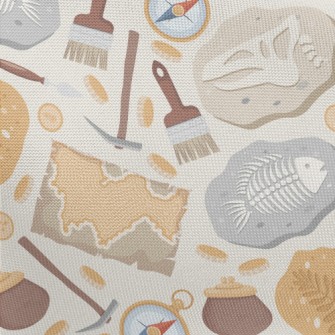 Digging For Dinosaur Fish Foss Pongee