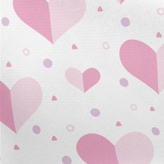 Geometric Color Matching Heart Pongee