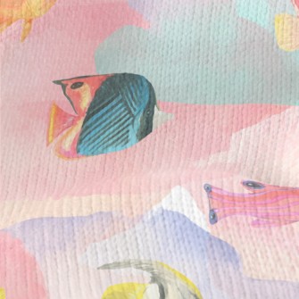 Watercolor Stained Fish Stretch Jersey