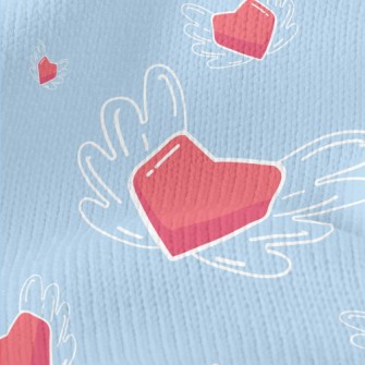 Hand Drawn Love Wings Stretch Jersey