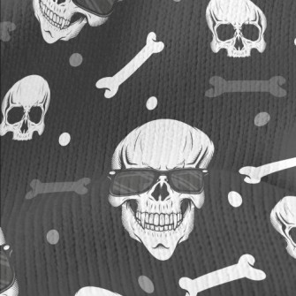 Skull Wearing Sunglasses Stretch Jersey