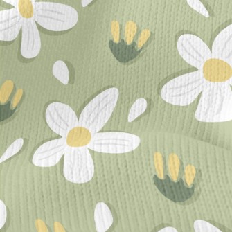 Simple Small White Flowers Stretch Jersey