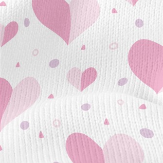 Geometric Color Matching Heart Stretch Jersey