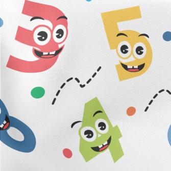 Funny Digital Emoticons Lightweight Cotton Poplin