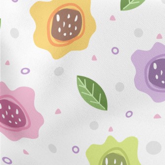 Irregular Flowers Lightweight Cotton Poplin