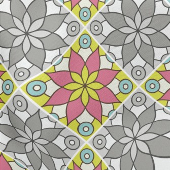 High Contrast Flowers Lightweight Cotton Poplin