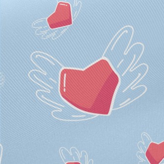 Hand Drawn Love Wings Midweight Cotton Poplin