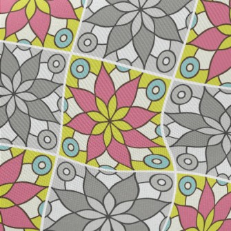 High Contrast Flowers Midweight Cotton Poplin