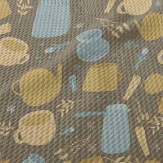 Simple Style Teacup Set Birdseye Piqué