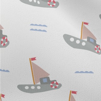 Sailing Boat On The Sea Chiffon