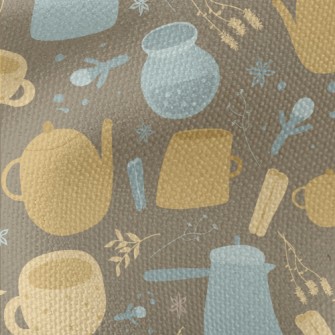 Simple Style Teacup Set Waterproof Canvas