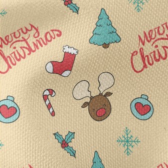 Christmas Tree Reindeer Socks Waterproof Canvas