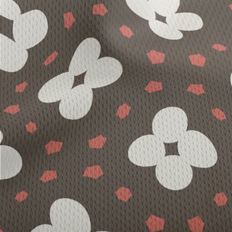 Geometric Patchwork Flowers Athletic Mesh Flat Back