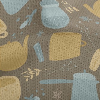 Simple Style Teacup Set Athletic Mesh Flat Back