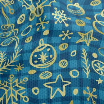 Shiny Christmas Decorations Athletic Mesh Flat Back