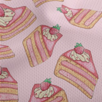 Delicious Strawberry Cake Athletic Mesh Flat Back