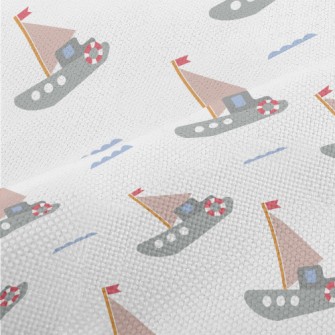 Sailing Boat On The Sea Performance Linen