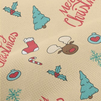 Christmas Tree Reindeer Socks Performance Linen