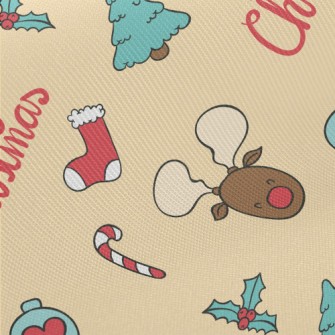 Christmas Tree Reindeer Socks Twill