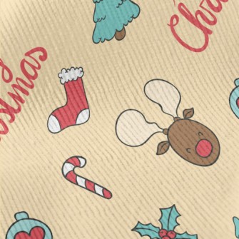 Christmas Tree Reindeer Socks Standard Corduroy