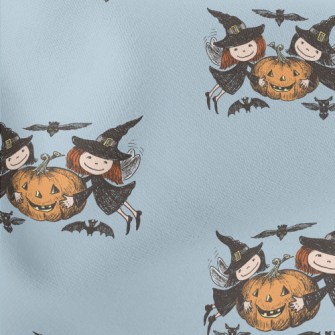 Cute Witch Pumpkin Stretch Ponte