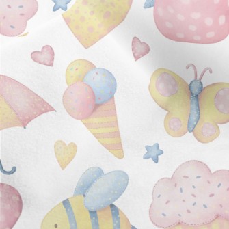 Hand Painted Watercolor Small  Micro Fleece