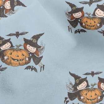 Cute Witch Pumpkin Micro Fleece
