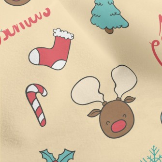 Christmas Tree Reindeer Socks Micro Fleece