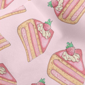 Delicious Strawberry Cake Micro Fleece