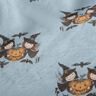 Cute Witch Pumpkin Minky