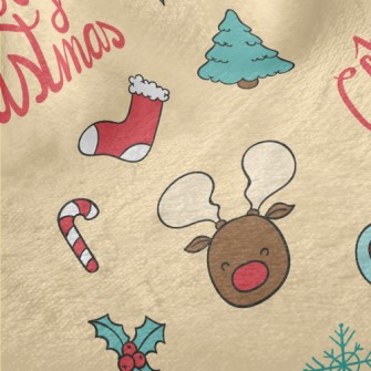Christmas Tree Reindeer Socks Minky
