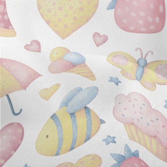 Hand Painted Watercolor Small  Lightweight Performance Linen
