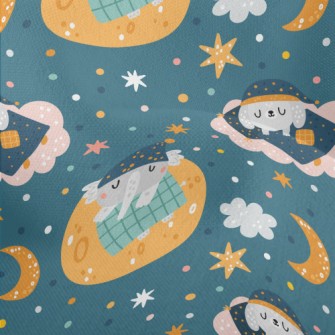 Good Night Puppy Elephant Lightweight Performance Linen