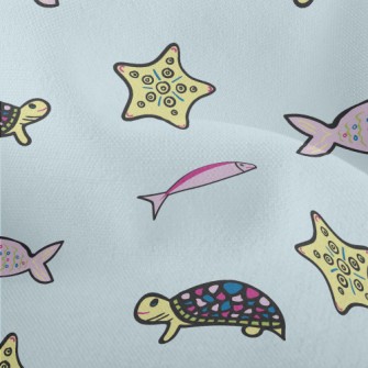 Turtle Starfish Small Fish Lightweight Performance Linen