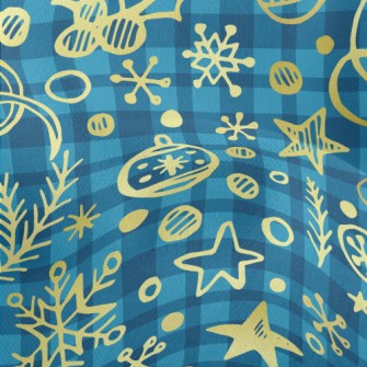 Shiny Christmas Decorations Lightweight Performance Linen
