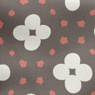 Geometric Patchwork Flowers Jersey Backed Fleece