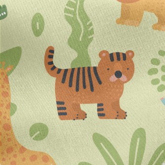 Cute Zoo Jersey Backed Fleece