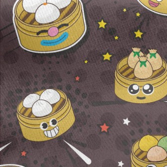 Hong Kong Style Steamed Snacks Jersey Backed Fleece