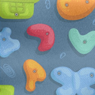 Shaped Climbing Rocks Jersey Backed Fleece