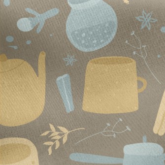 Simple Style Teacup Set Jersey Backed Fleece