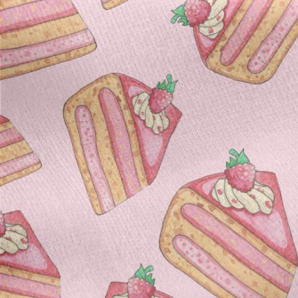 Delicious Strawberry Cake Jersey Backed Fleece