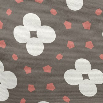 Geometric Patchwork Flowers Pongee